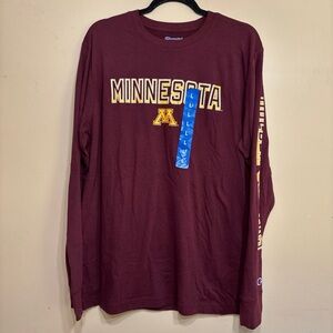 Champion University of Minnesota Long Sleeve Tee Size Large